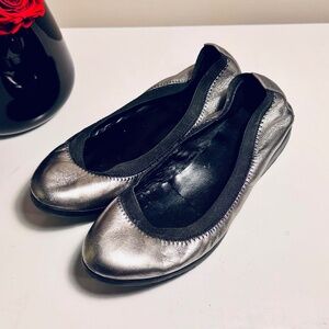 Cole Haan Gilmore Ballet Flats Women's Shoes in Armor Metallic silver Size 6, GU